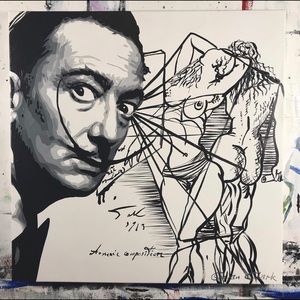 Salvador Dali Portrait by Ocean Clark Art